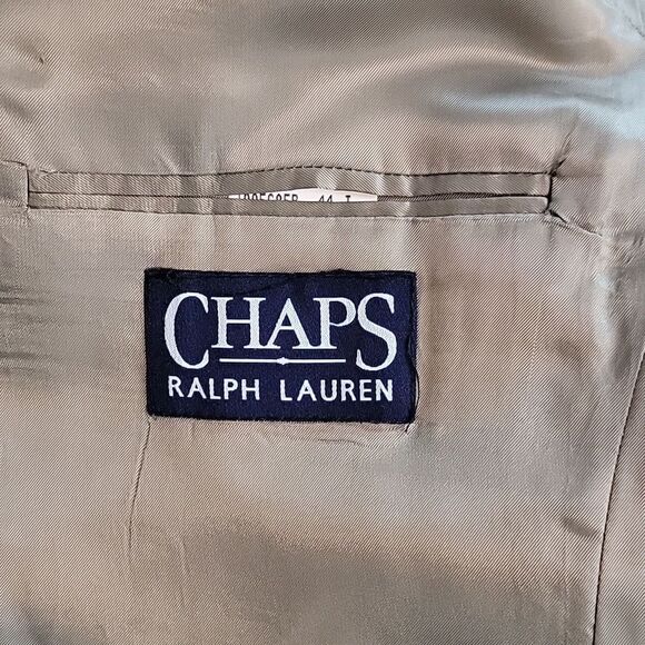 Chaps Ralph Lauren Nailhead Tweed Silk And Wool Blazer Mens Size 44T - Picture 10 of 14
